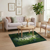 Green Lush Fern Glade Area Rug