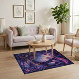 Purple Enchanted Purple Forest Path Area Rug