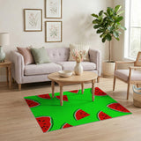 Pixelated Watermelon Slices Area Rug