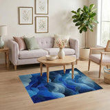 Blue Moonlit Wave Area Rug