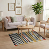 Multi-color and Patterns Bold Multi-Color Striped Geometric Area Rug