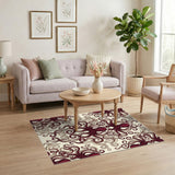 Red Octopus Swirl Area Rug