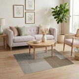Neutral Geometric Woven Area Rug