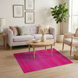 Vibrant Pink Horizontal Stripe Area Rug