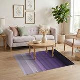 Purple Purple Ombre Gradient Stripe Area Rug