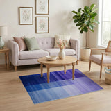 Purple to Blue Gradient Geometric Area Rug