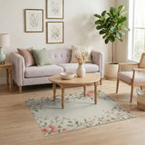 Blush Pink Floral Vintage Washable Area Rug