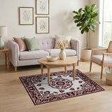 Medallion Red Traditional Persian Medallion Area Rug