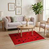 Watermelon Multi-color and Patterns Watermelon Slice Fruit Pattern Area Rug