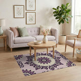 Purple Mandala Purple Mandala Floral Area Rug