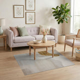 Beige and Neutral Organic Abstract Beige Area Rug