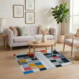 Multi-color and Patterns Vibrant Geometric Patchwork Area Rug