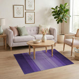 Purple Ombre Gradient Stripe Area Rug