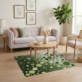 Ombre Green Geometric Dot Area Rug