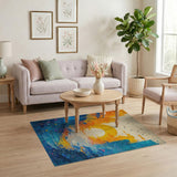 Radiant Sunset Valley Abstract Area Rug