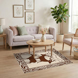 Brown Deer Mountain Herd Area Rug