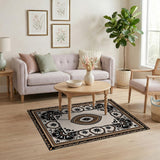 Ornate Traditional Persian Medallion Rug in Beige