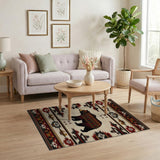 Tribal Bear Southwestern Area Rug