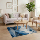 Starry Night Blue Mountain Lake Rug