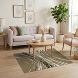 Beige Abstract Swirl Abstract Area Area Rug