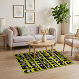 Playful Cartoon Cats Grid Area Rug