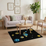 Pixel Cosmic Planets Area Rug