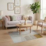 Modern Beige Abstract Geometric Area Rug
