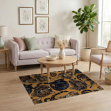 Playful Bengal Leopard Cats Pattern Area Rug