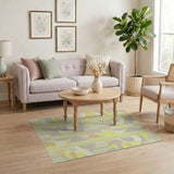 Yellow Abstract Geometric Area Rug