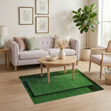 Shaggy Green Grass Turf Area Rug