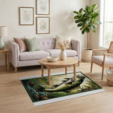 Jumping Largemouth Bass Area Rug