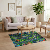 Vibrant Isometric Cityscape Area Rug