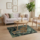 Prowling Tiger in Misty Forest Area Rug