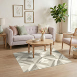Beige and Neutral Beige Geometric Area Rug