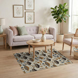 Whimsical Mushroom Forage Pattern Area Rug
