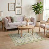 Golden Stars Alphabet Border Area Rug