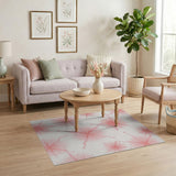 Pink Starburst Abstract Area Rug