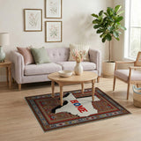Texas 'HOME' Silhouette Traditional Persian Area Rug