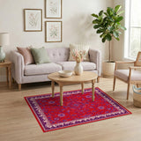 Red Floral Traditional Persian Traditional Persian Area Rug