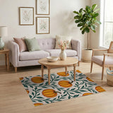 Fruit Pattern Orange Pumpkin Harvest Pattern Area Rug