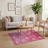 Ombre Pink Hearts Area Rug