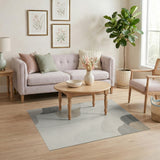 Layered Neutral Abstract Area Rug