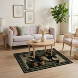 Southwestern Deer and Forest Area Rug