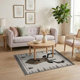 Geometric Deer Head Southwestern Rug
