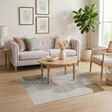 Abstract Organic Beige Neutral Area Rug