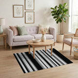 Bold Geometric Modern Bold Zebra Stripe Black White Area Rug