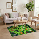 Kids Cartoon Jungle Animals Area Rug
