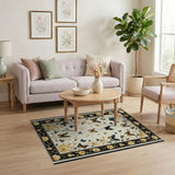 Vintage Butterfly Blossom Area Rug