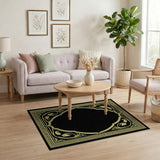 Traditional Persian Ornate Gold Border Traditional Persian Rug