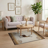 Southwestern Deer Tribal Area Rug